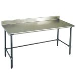 Eagle Worktable, 16 ga. 304 Stainless Steel, Backsplash, Stainless Tubing Base 24"x72"