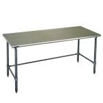 Eagle Worktable, 16 ga. 304 Stainless Steel, Flat Top, Galvanized Tubing Base 24"x84"