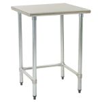 Eagle Worktable, 14 ga. 304 Stainless Steel, Flat Top, Galvanized Tubing Base 30"x30" 