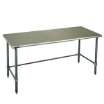 Eagle Worktable, 16 ga. 304 Stainless Steel, Flat Top, Galvanized Tubing Base 30"x72"