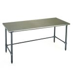 Eagle Worktable, 16 ga. 430 Stainless Steel, Flat Top, Galvanized Tubing Base 30"x84" 