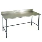 Eagle Worktable, 16 ga. 304 Stainless Steel, Backsplash, Galvanized Tubing Base 30"x84"