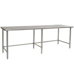 Eagle Worktable, 14 ga. 304 Stainless Steel, Flat Top, Galvanized Tubing Base 36"x96" 