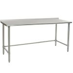 24" x 84" Stainless Steel Table with Rear Upturn & Galvanized Tube Base