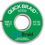 Easy Braid Q-C-100 Quick Braid Rosin Desoldering Wick, 0.075