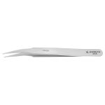 Excelta 104-SA ★★★ SMD/Off Set Neverust® Stainless Steel Tweezer with Wide, Paddle Grooved Robust Tips