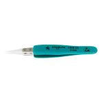 Excelta 149B-CE-ET ★★ ESD-Safe, Cleanroom-Safe Tweezer with Ergo-Tweeze® Handle & Straight Ceramic Tips, 5.5" OAL