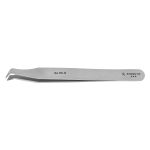 Excelta 15A-RW-M ★★★ Swiss-Made Medical-Grade Carbon Steel Cutting Tweezer with Round Relieved Head & 70° Angulated Tips for 35 AWG Soft Wire, 4.5" OAL