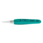 Excelta 277-CE-ET ★★★★★ ESD-Safe, Cleanroom-Safe Swiss-Made Tweezer with Ergo-Tweeze® Handle & Straight Ceramic Tips, 5.5" OAL