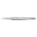 Excelta 2A-SA Three Star 4.75" Straight Tapered Duckbill Point Anti-Magnetic Tweezer