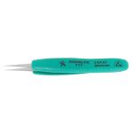 Excelta 3-SA-ET ★★★ ESD-Safe Neverust® Stainless Steel Tweezer with Ergo-Tweeze® Cushioned Grips & Straight Pointed, Very Fine Tips