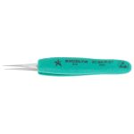 Excelta 3C-SA-PI-ET Two Star 4.25" Straight Very Fine Point Anti-Magnetic Ergonomic Tweezer