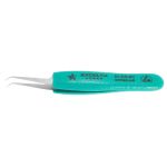 Excelta 51-CO-ET Five Star 4.5" 45° Angled Very Fine Cobalt Forcep Ergo Tweezers with Radius Edges