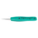 Excelta AA-SA-PI-ET ★★ ESD-Safe General Purpose Stainless Steel Boley Tweezer with Ergo-Tweeze® Cushioned Grips & Straight, Strong Medium Tips