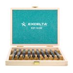 Excelta KST-10-SE 10-Piece ★ Anti-Magnetic Neverust® Stainless Steel Tweezers Kit, includes Wooden Case