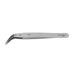 Excelta M-759-RT ★★★ Neverust® Stainless Steel Tweezers with Replaceable Carbofib™, Miniature, 40° Curved, Pointed Tips