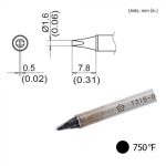 Hakko T31B-02D16 Chisel Solder Tip, 1.6 x 7.8mm