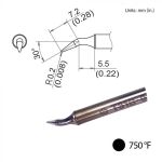 Hakko T31B-02JL02 30° Bent Solder Tip, 7.2mm x 5.5mm