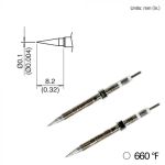 Hakko T38-03IS Micro Conical R0.05 Tweezer Solder Tips, 8.2mm 