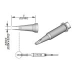 JBC C115108 Chisel Nano Soldering Cartridge, 0.6mm