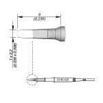 JBC C115125 Chisel Nano Soldering Cartridge, 1.0mm