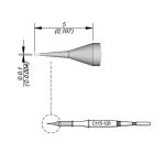 JBC C115126 Conical Nano Soldering Cartridge, 0.1mm