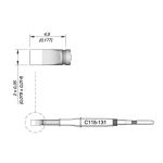 JBC C115131 Blade Nano Soldering Cartridge, 2.0mm