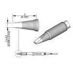 JBC C115213 Chisel Nano Soldering Cartridge, 1.0mm