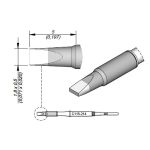 JBC C115214 Chisel Nano Soldering Cartridge, 1.8mm