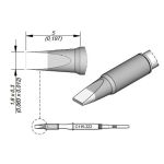 JBC C115222 Chisel Nano Soldering Cartridge, 1.6mm