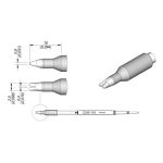 JBC C245118 Special Cable Soldering Cartridge, 2.5mm