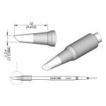 JBC C245156E Extended Life 45° x ø2.4mm Beveled Cartridge, 12mm