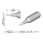 JBC C245159E Extended Life 0.4mm Chisel Cartridge, 0.8 x 10.8mm