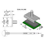 Dual In-Line Soldering Cartridge, 15.2 x 29mm