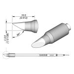 JBC C245354E Extended Life 60° x ø3.5mm Bevel Cartridge, 10.5mm