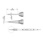JBC C245764 Special Fine Pitch High-Density Connector Soldering Cartridge, 0.5 x 1.0 x 12mm