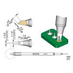 Barrel Soldering Cartridge, 0.8 x 1.8 x 2.6mm