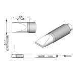 JBC C245967 Long-Life HT 1.0mm Chisel Cartridge, 5.0 x 8.8mm