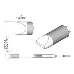 JBC C245968E Extended-Life HT 1.8mm Chisel Cartridge, 6.6 x 6.0mm