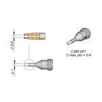 Through-Hole Micro Desoldering Iron Tip, 0.6 x 1.0mm