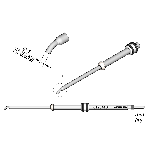 JBC J125410 45° Bent Heating Element Cartridge, ø1.0