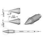 JBC R470019 S1 15° x 1.0mm Chisel Cartridge, 1.5 x 16.9mm