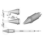 JBC R470021 S1 15° x 1.0mm Chisel Cartridge, 2.5 x 16.9mm