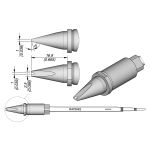 JBC R470042 Grooved Chisel 15° 1.0 x 2.5mm Cartridge, 1.0 x 16.9mm