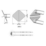 JBC W14012F High-Temperature Flat Blade Stripping Cartridges, 12 x 12mm