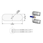 JBC W14022G 22-Gauge High-Temperature ø0.64mm Stripping Cartridges, 3.0 x 9.0mm