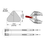 JBC W440025 High-Temperature Flat Blade Cartridge, 12.5 x 15.6mm