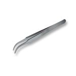 High Precision ESD-Safe Stainless Steel Tweezer with Curved, Blunt Tips