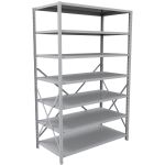 Metalware Interlock Industrial Shelving Starter Unit with 7 Shelves