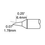 500 Series 60° Beveled Solder Cartridge, 1.8 x 6.0mm